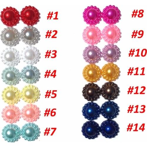 Pack of 15pcs) 12mm resin Pearls Half Round Flatback Sunflower Beads For DIY Wedding Decoration