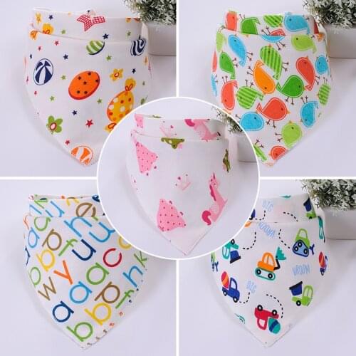 High quality double layers cotton newborn baby girls and boys bibs Cloths Lovely Cartoon Character Animal baby bandana bibs