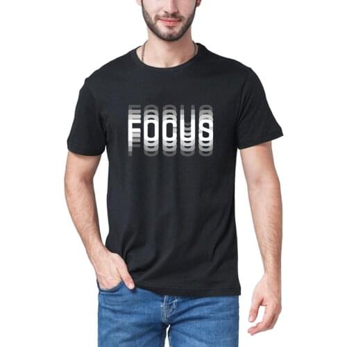100% cotton summer loose Focus print Funny men T shirt casual loose o-neck men tshirt short sleeve t-shirt male tee sweatshirt