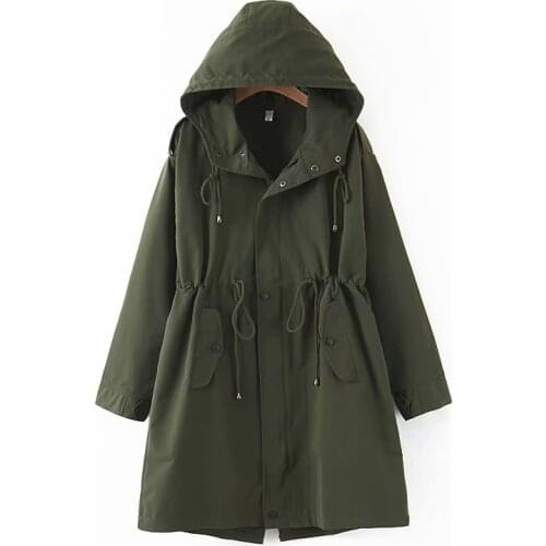 Женские тренчи с капюшоном ZXQJ China At AliExpress