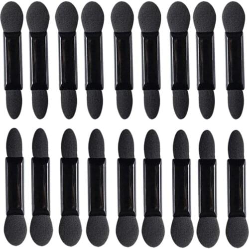 1000Pcs Black Sponge Stick Eye Shadow Applicator Cosmetic Makeup Tools Double-head Eyeshadow Brush For Women Makeup Tool
