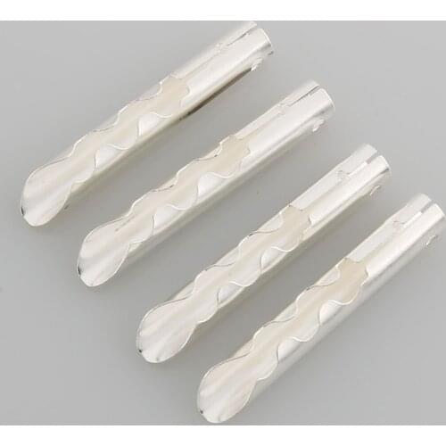 12pcs B413S Silver plated Bronze Copper Audio BFA Z-Type 4mm Banana Plug Speaker Cable Connector