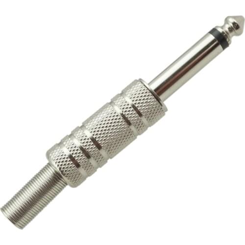 2x Guitar Bass 6.35mm Straight Jack Socket Plug Cable Connector Replacement