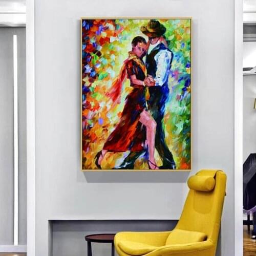Watercolor Abstract Portrait Oil Painting on Canvas Posters and Prints Wall Art Dancers Pictures for Living Room Decor No Frame