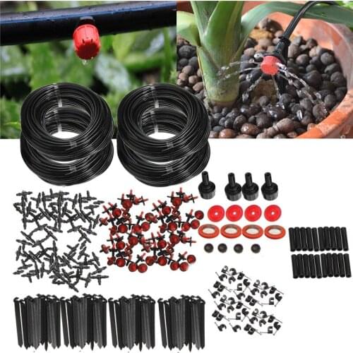 1Set 92m Micro Drip Irrigation Self Watering Automatic System Kit Set Drippers For Plant Garden Greenhouse