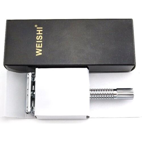 Weishi Bright Silvery Butterfly Safety Razor Brass Long handle Silvery Gun color Bronze Excellent quality 80PCS/LOT NEW