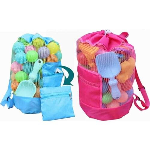 Childrens Backpack Beach Bag Parent-child Style Foldable Storage Bag Summer Outdoor Seaside Shells Toys Storage Pouch