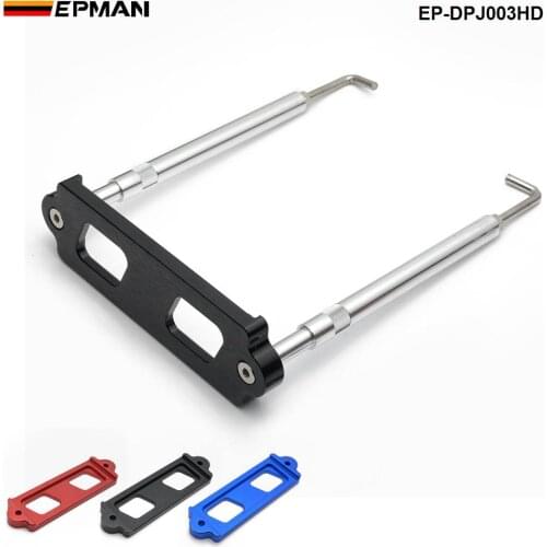 EPMAN Battery Tie Down Kit Hold Down Rod With Stainless Tray Hooks For Honda Civic / CRX S2000 For Acura Integra RSX EP-DPJ003HD