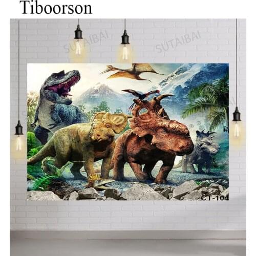 Jurassic World Backdrop Dinosaur Photography Background Boy Child Baby Brithday Party Customized Poster Photo Studio Photocall