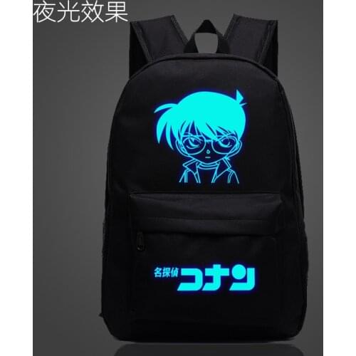 IVYYE Detective Conan Fashion Oxford Backpacks Shine Rucksacks Night Light Backpack Casual Luminous Travel Knapsack Unisex New