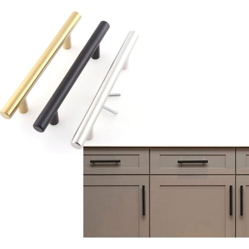 Brushed Gold Cabinet Pulls Stainless Steel Kitchen Drawer Pulls Black Cabinet Handles Dresser Handle Door Handles Kitchen Hardwa