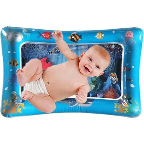 Cartoon Animal Baby Kids Water Play Mat Inflatable Infants Tummy Time Playmat