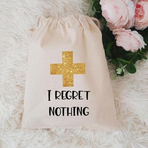 5pcs I Regret Nothing Hangover Survival Kit Bags welcome wedding engagement Bachelorette hen Party bridal shower birthday Favor