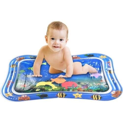 Inflatable Thicken PVC Infant Tummy Time Playmat Toddler Activity Play Center Baby Kids Water Play Mat Toys Water Mat for Babies