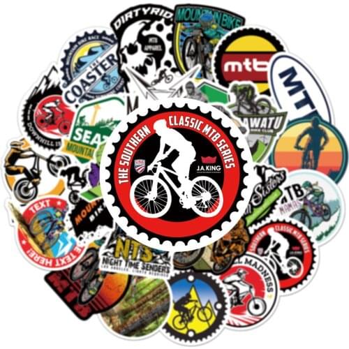 10/30/50PCS/ Mountain Bike Graffiti Cool Skateboard DIY Notebook Diary Water Cup Guitar Lovers Decorative Sticker Wholesale