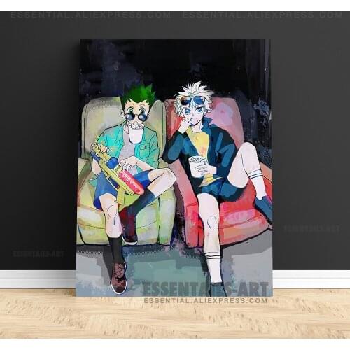 Gon Freecss Killua Zoldyck Anime Decoration Prints Canvas Wall Art Painting Poster Home Decor Bedroom Study Living Room Pictures