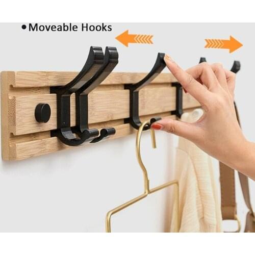 Nordic Wall Coat Rack Bedroom Furniture Closet Coat Rack Clothes Storage Rack Living Room Bamboo Hat Racks Coat Hanger Wall Hook