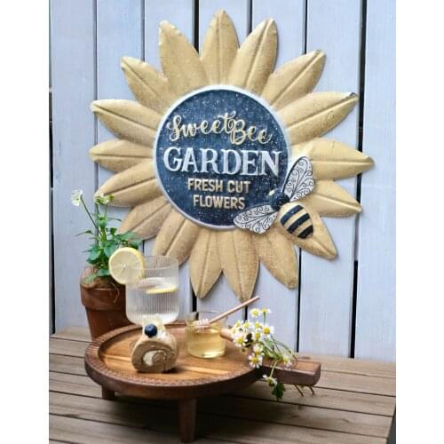 Sunflower handicraft retro plaque metal wall ornaments