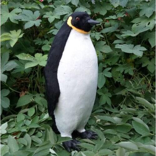 Polyethylene&fur penguin large 35x18cm model handicraft home decoration gift b1687