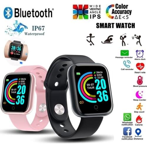 D20 Bluetooth Smart Watches Men Waterproof Sport Fitness Tracker Smart Bracelet Blood Pressure Heart Rate Monitor Smartwatch