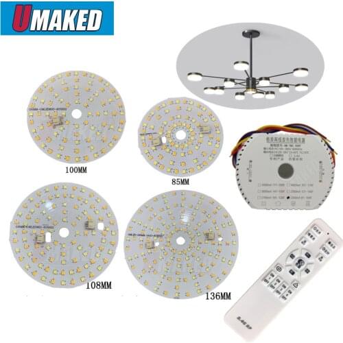 6.4W 12.8W 19.2W 22.4W SMD3030 Brightness SMD Light Board with driver 2.4G RF control Led Lamp Panel For Ceiling PCB With LED