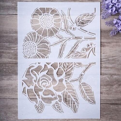 A4 Size DIY Craft Layering Sunflower Stencil For Wall Painting Scrapbooking Stamping Stamp Album Decorative Embossing Paper Card
