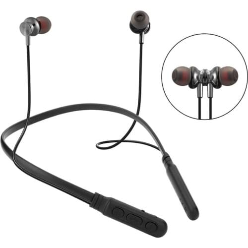 Bluetooth Waterproof Wireless Headset Hanging Neck Earplugs Active Noise Reduction Stereo Sound Sports Headphones