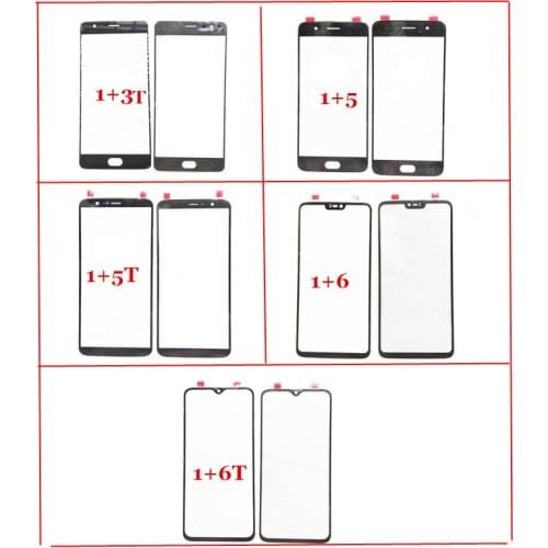 10x Front Glass Touch Screen LCD Outer Panel Lens Repair Part for Oneplus 3T 5 5T 6 6T 1+3T 1+5 5T 1+6 6T