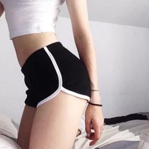 Women Summer Sports Shorts New Candy Color Emptied Skinny Casual clothes Lady Elastic Waist Shorts tees blanc Beach clothing