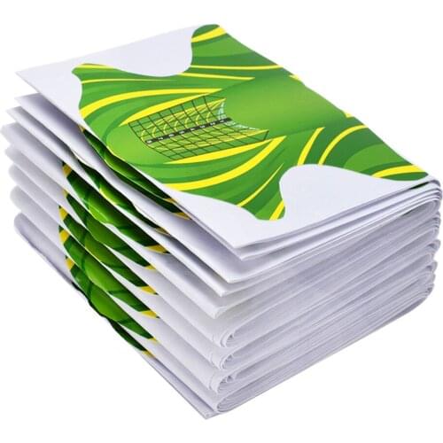 100 Pcs Nail Forms French Design Extension DIY Guide Tool Nail Art Tips Set