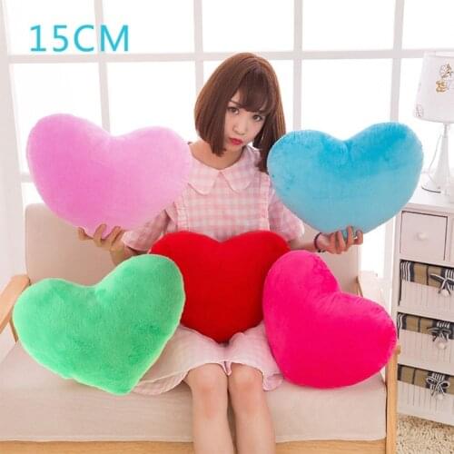 15cm Heart Shape Decorative Throw Pillow PP Cotton Soft Creative Doll Lover Gift