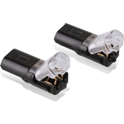 2pcs 2pin Electrical Cable Terminals Spring Quick Wire Pluggable Connection Connectors Crimp Terminals For Cable 9A/300V
