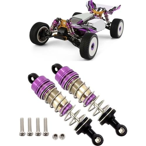 2x RC Car Aluminum Alloy Shock Absorber Damper Spring for WLTOYS 124019 144001 1:12 1:14 RC Car Crawler Spare Parts