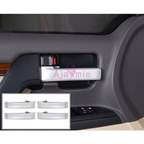 2010-2017 Interior Door Holder trims Handle Cover Panel Overlay Chrome Car Styling For Toyota Land Cruiser 200 Accessories
