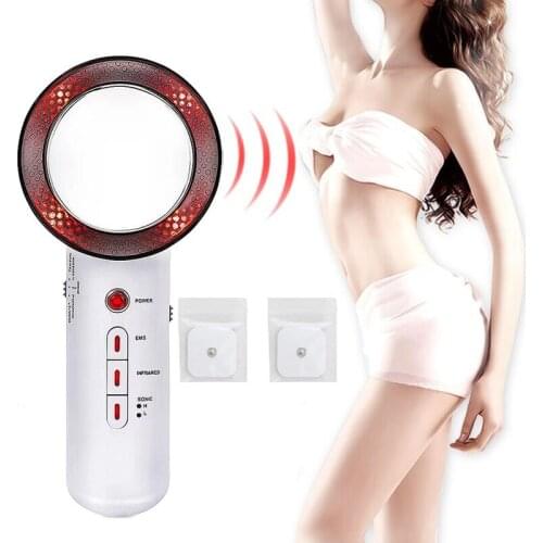 3 in 1 Anti Cellulite Massager Ultrasound Cavitation EMS Infrared Slimming Massager For Face Body Fat Burner Weight Loss Machine