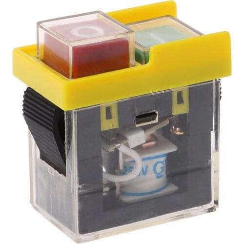 AC 250V 6A Waterproof Electromagnetic Push Button Machine Saw Cutter Drill On Off