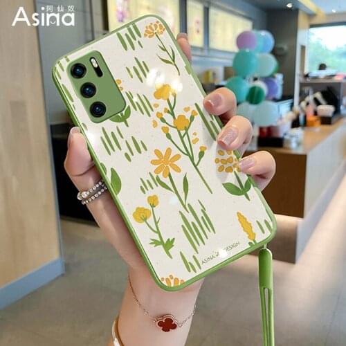 ASINA Tempered Glass Case For Huawei P40 P30 P20 P Smart 2019 Cover Cartoon Bumper For Nova3 3i 5t 7 8 Pro Couple Coque Capas