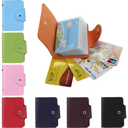 Women Men Pocket 24 Cards ID Credit Card Holder Case Purse Business Wallet