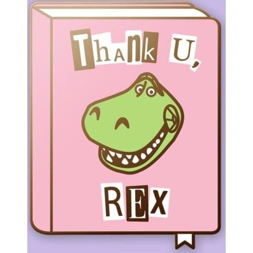 Cartoons Thank U Rex Next Brooch Pins Enamel Metal Badges Lapel Pin Brooches Jackets Fashion Jewelry Accessories