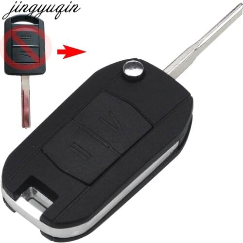 Jingyuqin 10pcs/lot HU43 Modified Folding Flip Key Shell Refit for OPEL Corsa Meriva Combo Signum fit VAUXHALL Remote Case Fob
