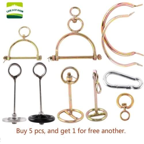 6pcs Bull Nose Ring 304 stainless steel cattle nose ring Jacket buckle S M L Various 8 models Livestock tools 2020 hot sale vet