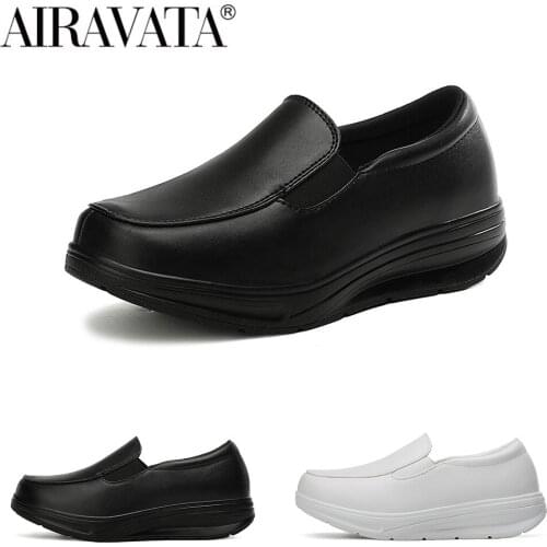 Airavata Sneakers Women Nurse White Shoes Comfortable Women Walking Shoes Platform Lightweight Breathable Female Flats Footwear