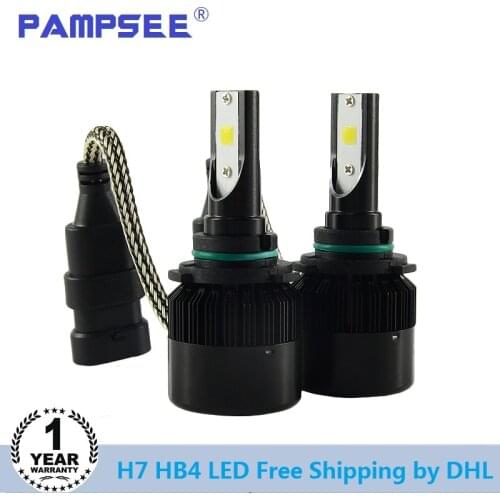Shipping by DHL C6S 5 sets H4 H7 Led Car Headlight 9005 9006 Fog light H11 H1 Bulb Beam All in one 7600Lm Automobiles Front Lamp