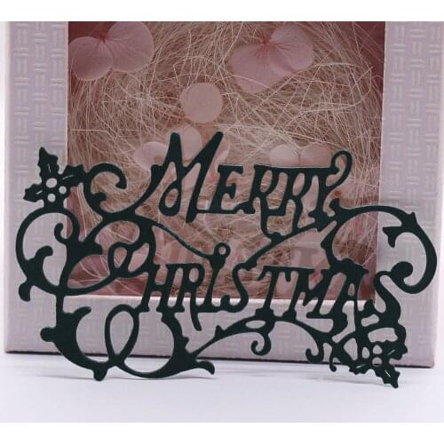 Merry Chirstmas Metal Cutting Dies Scrapbooking Album Navidad Cards Making Decorative Crafts Embossing Stencil Dies New2020