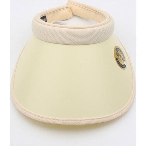 Adult Fashion Unisex Solid Color Sun Protection Topless Peaked Visor Cap