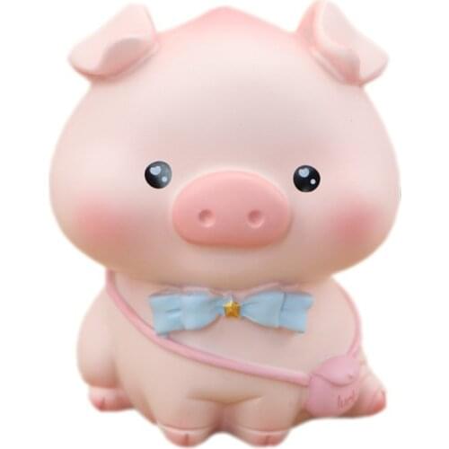 Cartoon Pig Baking Childrens Birthday Cake Decoration Creative Personality Car Interior Decor Ornaments