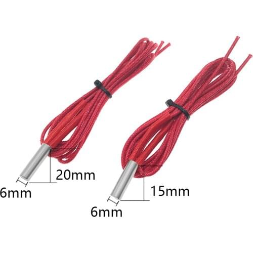 12V 40W Ceramic Cartridge Heater 6mm*20mm For Extruder 3D Printers Parts Heating Tube Heat 12v40w 24v40w 24v30w Extrusion Part