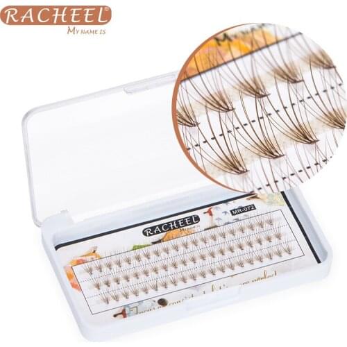 New Caramel color clusters eyelashes natural soft 0.07 C 10 root false eyelashes clusters lash Extensions