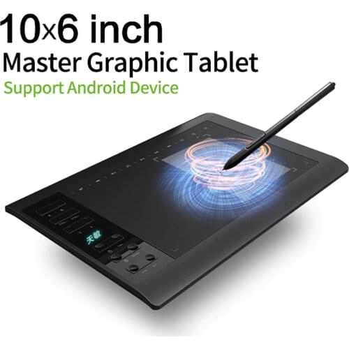 Original 10moons G10 Master Graphic Tablet 8192 Levels Digital Drawing Tablet No need charge Pen Tablet Support Android Phone