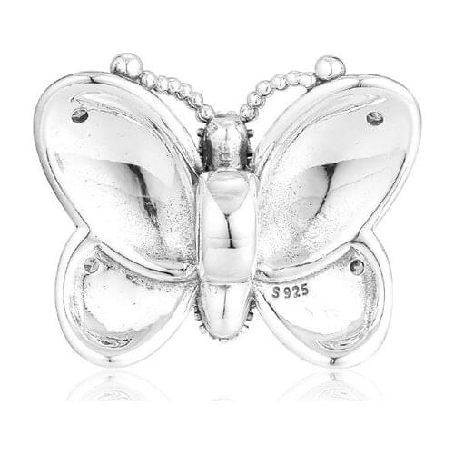 Fits Europe Bracelets beads Decorative Butterfly Charm 925 Sterling Silver Bangle Beads DIY Making Fine Jewelry